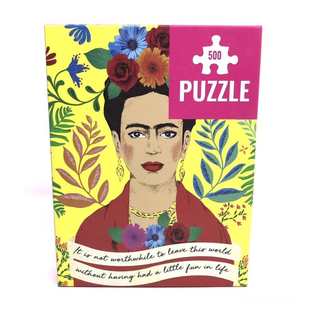 Frida Kahlo Portrait Quote Jigsaw Puzzle & Poster 500 piece